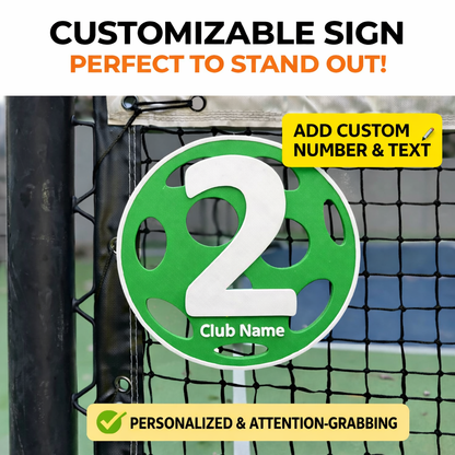Custom Pickleball Court Number Marker
