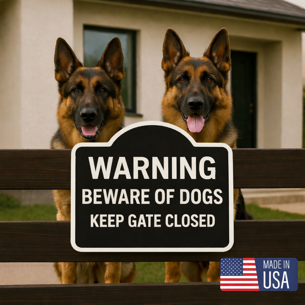 Keep Gate Closed Dog Warning Sign