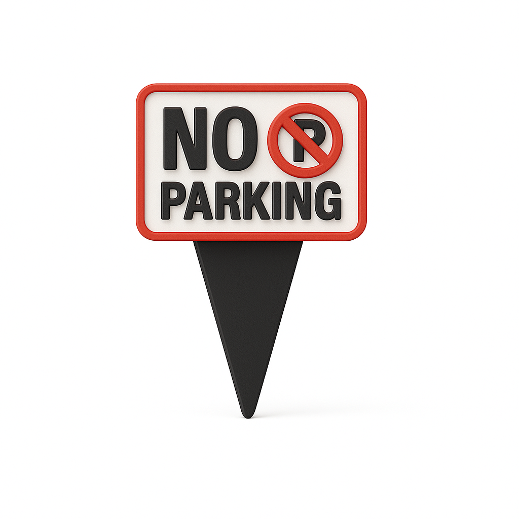 No Parking Yard Sign – Outdoor Driveway Warning