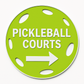 Pickleball Courts Right Arrow or Left Arrow –6"x6", 11"x11", Easy Install, All-Surface Mount, For Clubs, Recreational Facilities, Parks