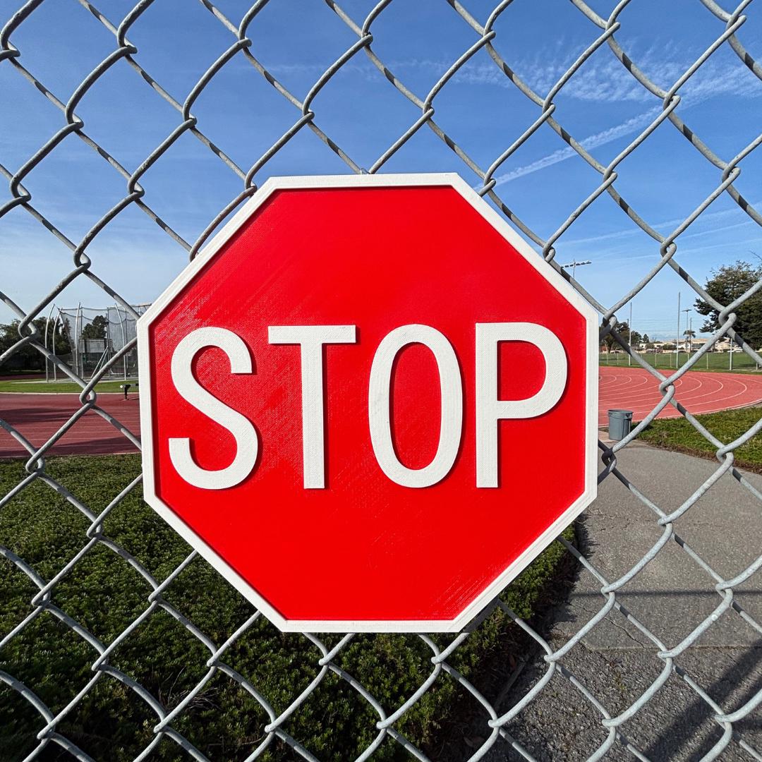 Stop Sign – 11"x11", Easy Install, All-Surface Mount, Indoor/Outdoor, Made in USA