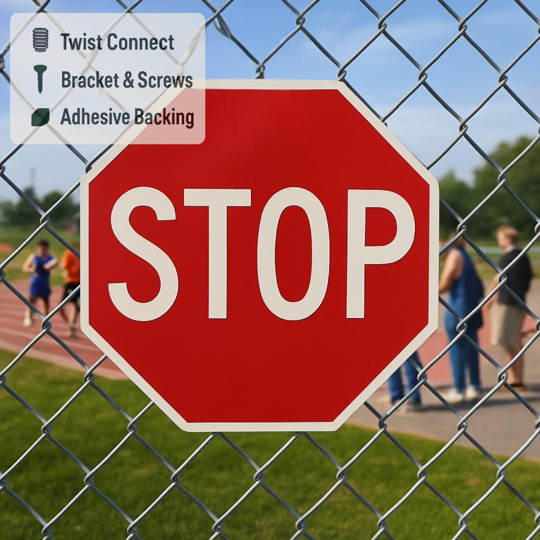 Stop Sign – 11"x11", Easy Install, All-Surface Mount, Indoor/Outdoor, Made in USA