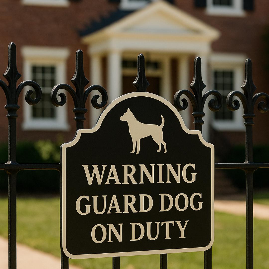 Guard Dog on Duty Sign – Fence or Gate