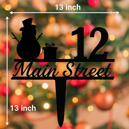 Holiday Address Yard Stake Sign – Christmas