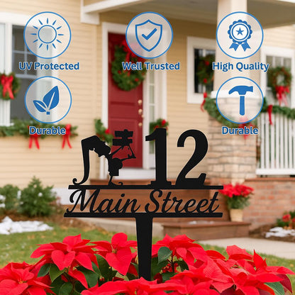 Holiday Address Yard Stake Sign – Christmas