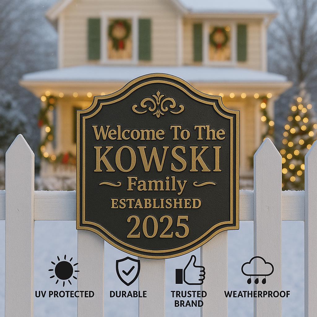 Custom Family Name Plaque – Established Sign