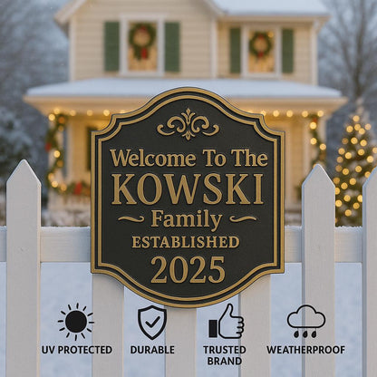 Custom Family Name Plaque – Established Sign