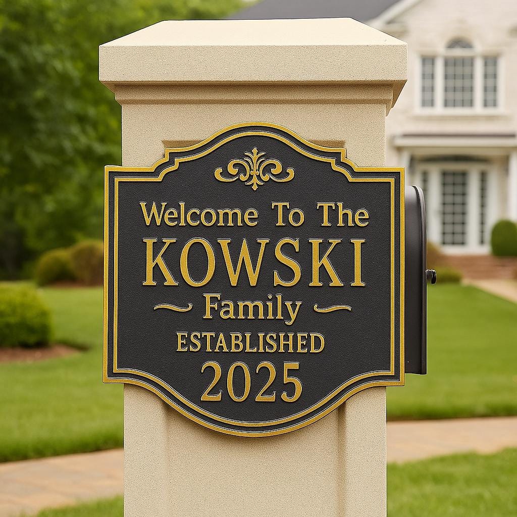 Custom Family Name Plaque – Established Sign