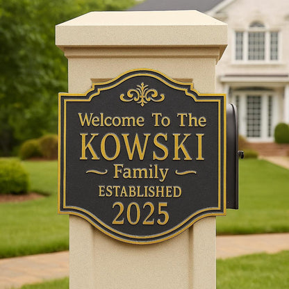 Custom Family Name Plaque – Established Sign
