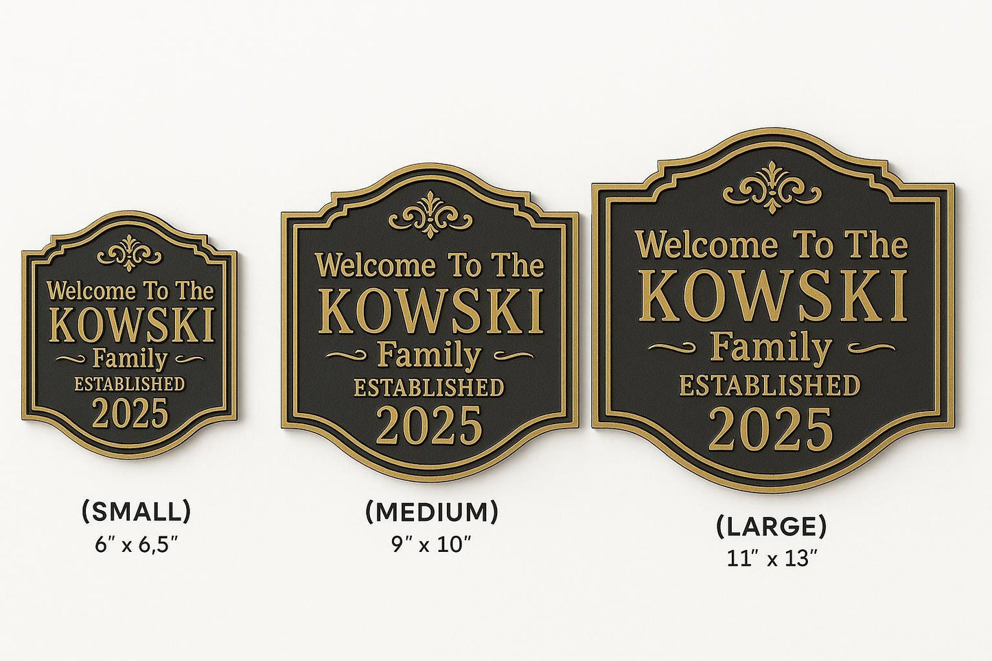 Custom Family Name Plaque – Established Sign