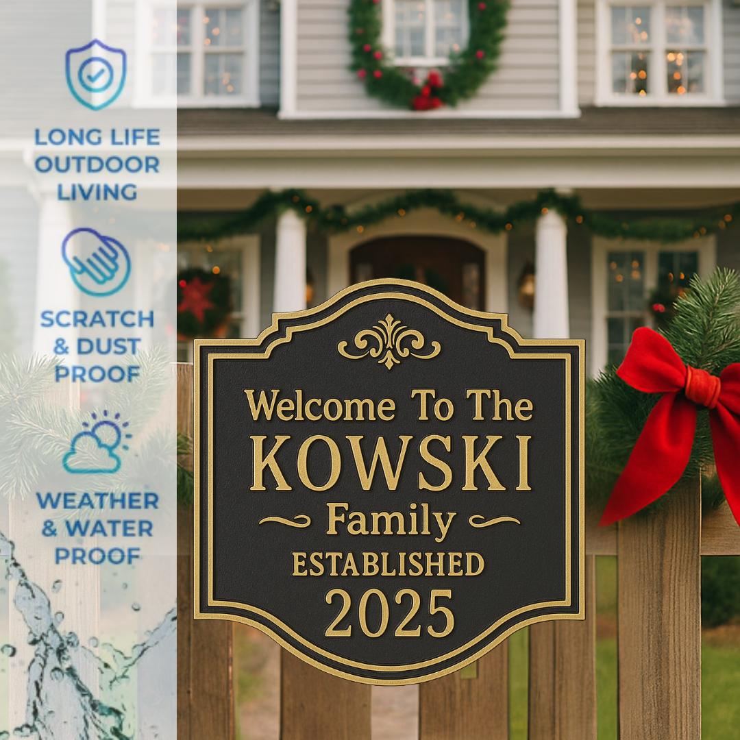 Custom Family Name Plaque – Established Sign