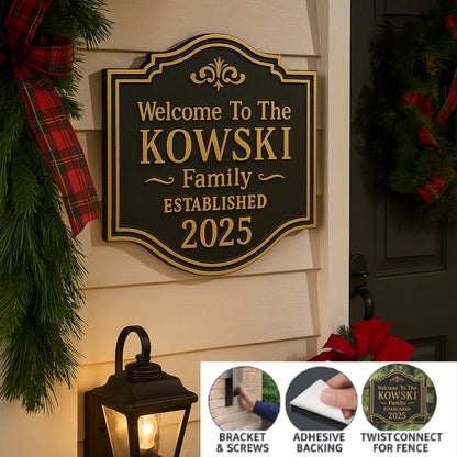Custom Family Name Plaque – Established Sign