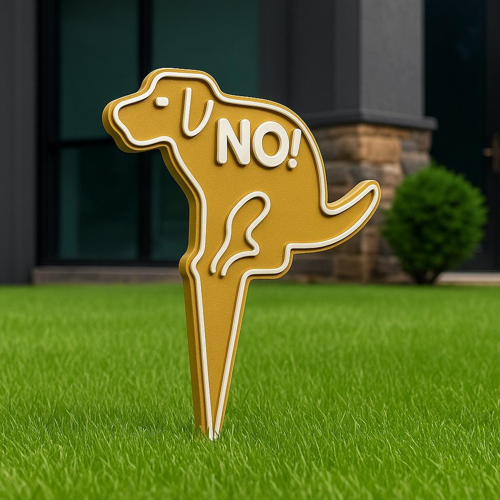 No Pooping Dog Yard Sign – Lawn Warning