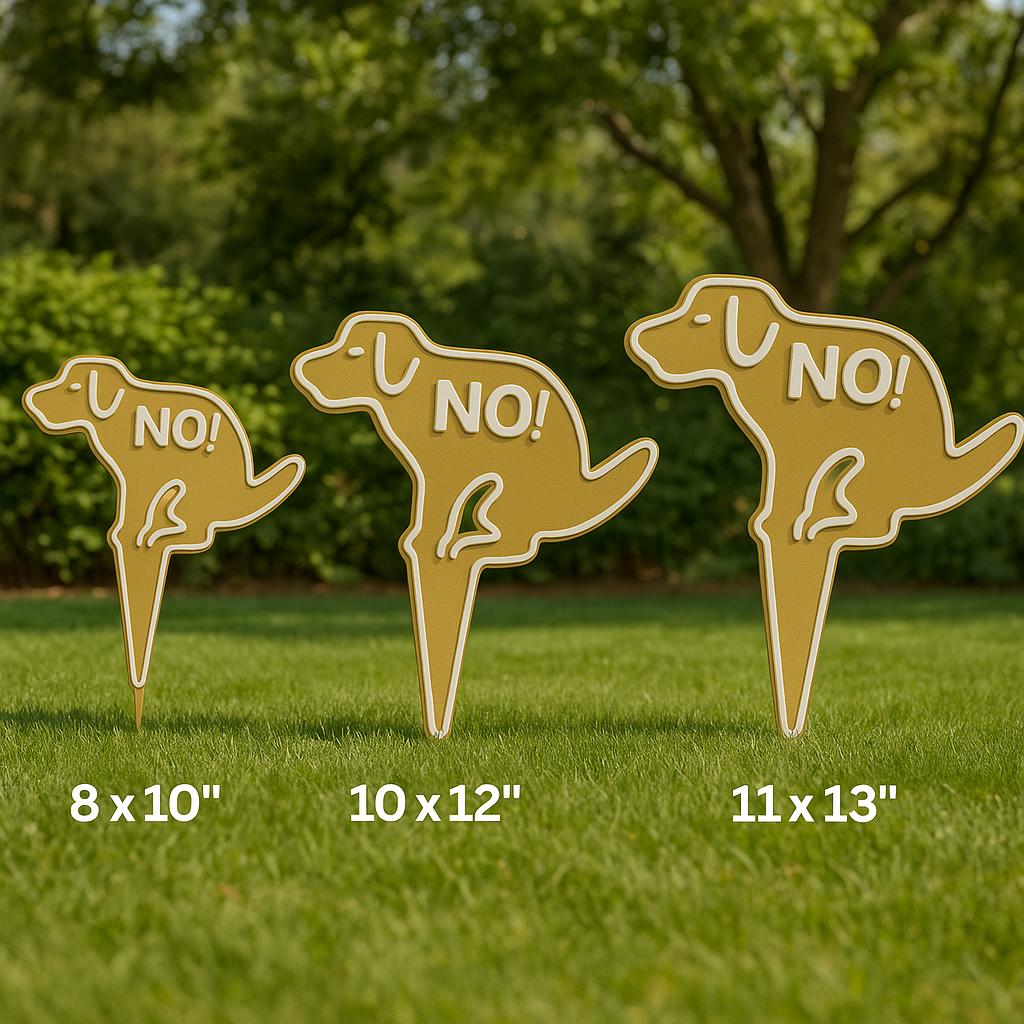 No Pooping Dog Yard Sign – Lawn Warning
