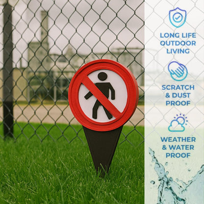 No Pedestrian Yard Sign – Outdoor Property Warning