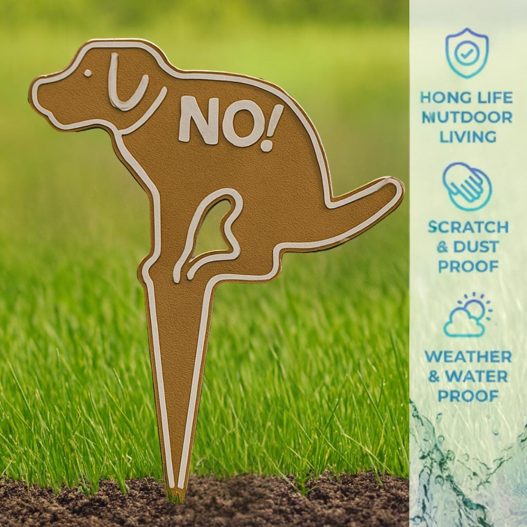 No Pooping Dog Yard Sign – Lawn Warning