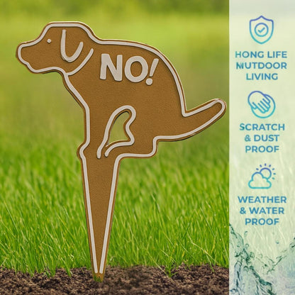 No Pooping Dog Yard Sign – Lawn Warning