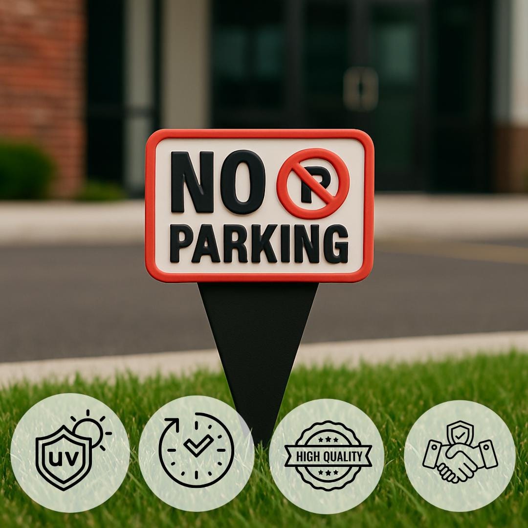 No Parking Yard Sign – Outdoor Driveway Warning