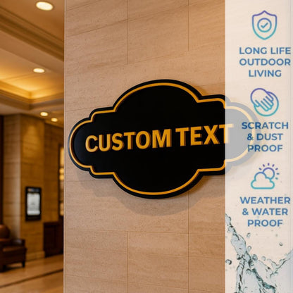 Custom Text Sign – Decorative Name Plaque