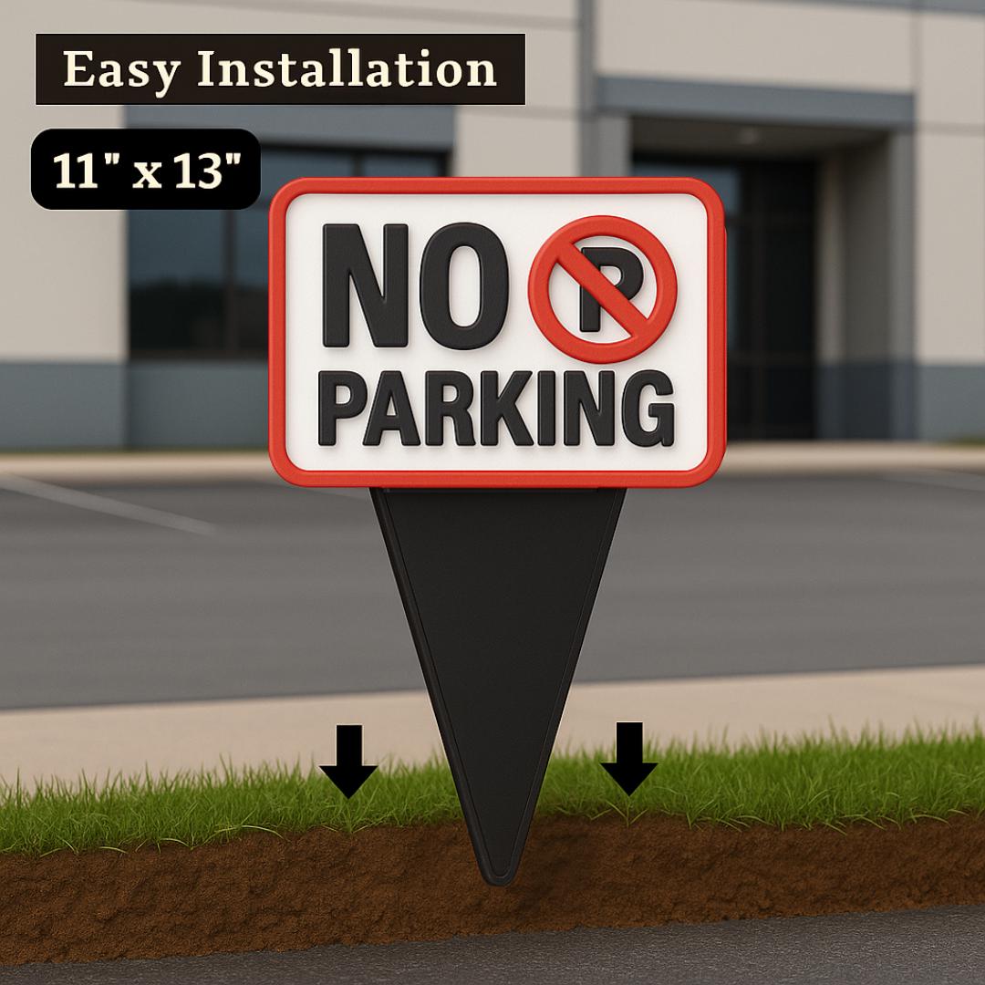 No Parking Yard Sign – Outdoor Driveway Warning