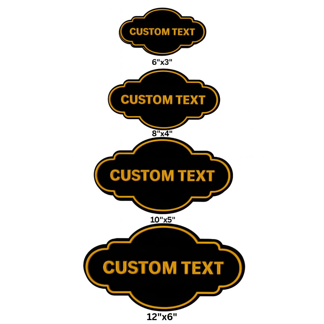 Custom Text Sign – Decorative Name Plaque
