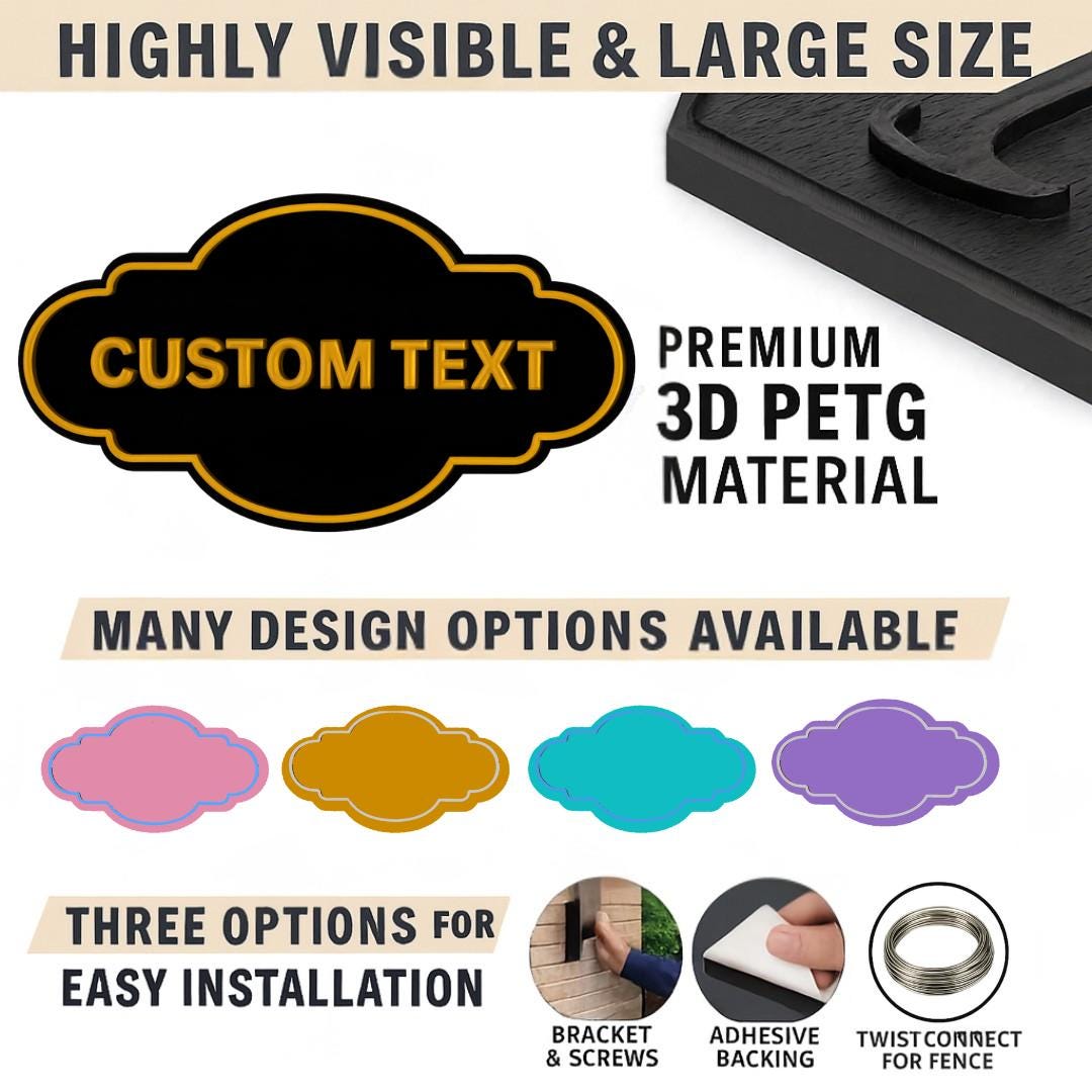 Custom Text Sign – Decorative Name Plaque