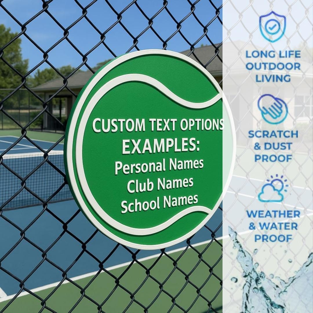 Custom Tennis Court Sign – Facility or Club