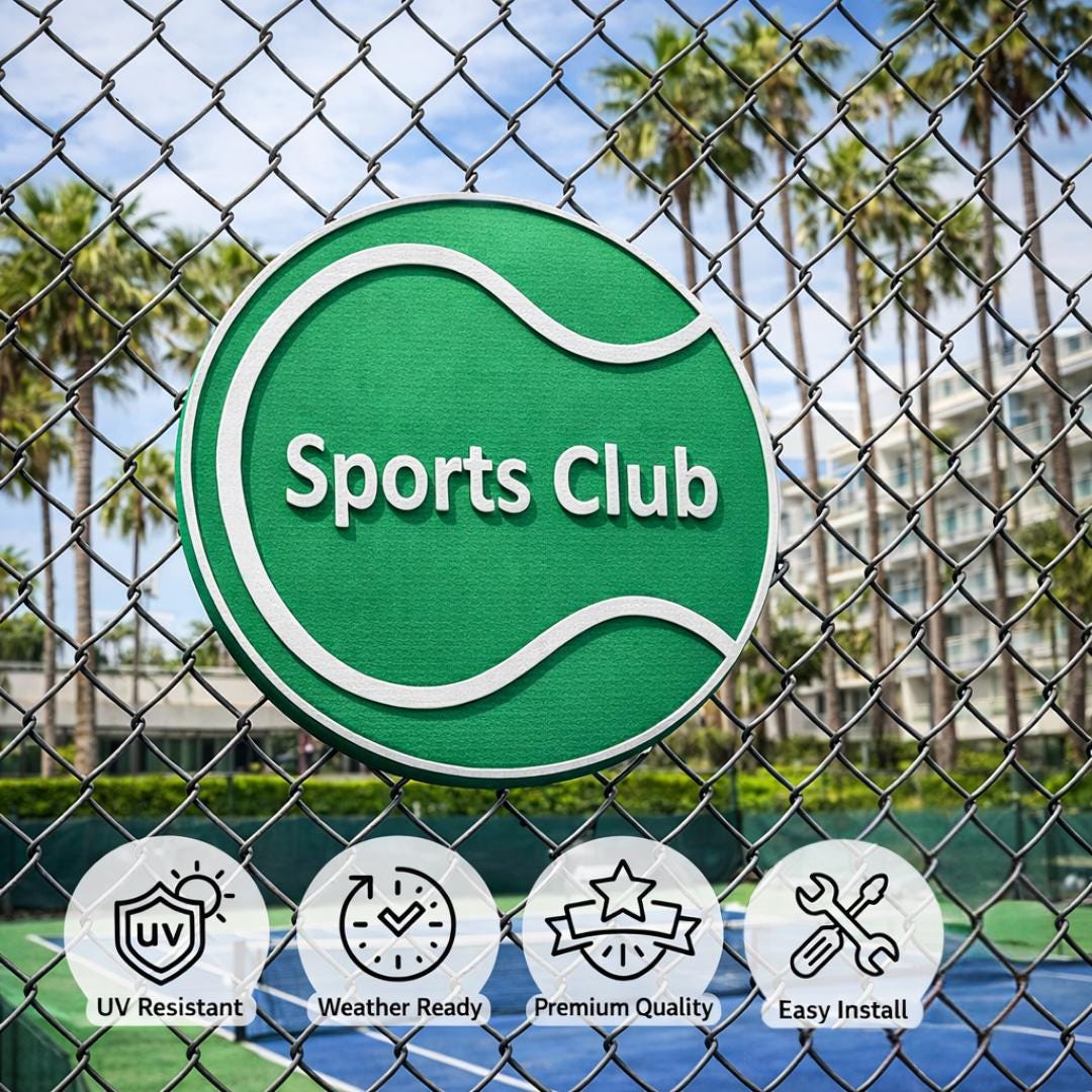 Custom Tennis Court Sign – Facility or Club