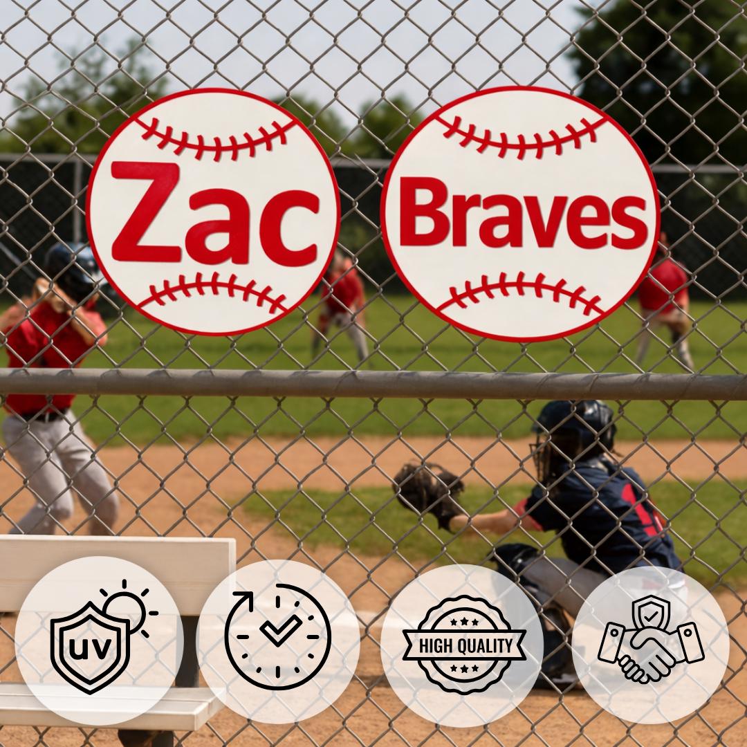 Personalized Baseball Name Sign