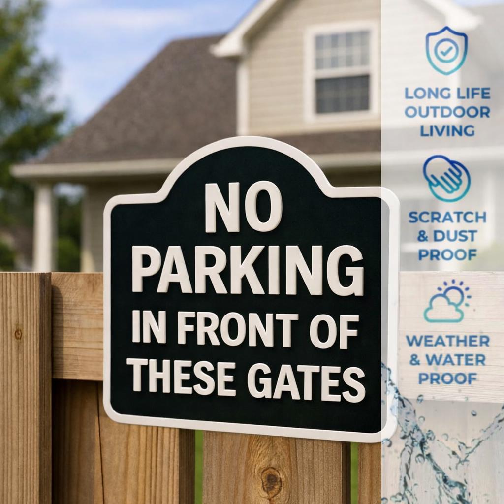 No Parking Gate Sign