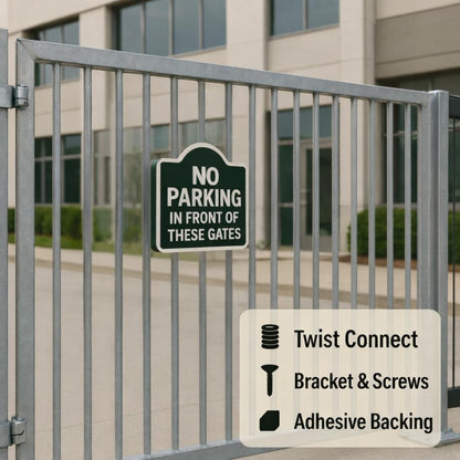 No Parking Gate Sign