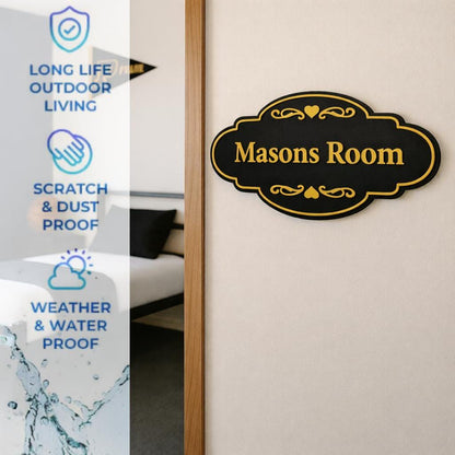 Custom Text - Personalized Name Plate - Business Sign - Door - Wall Decor