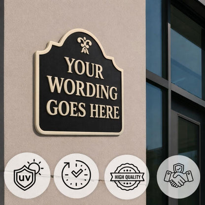 Custom Decorative Wall Sign – Personalized Text, Multiple Sizes, Colors & Mounting Options, Indoor/Outdoor, Made in USA