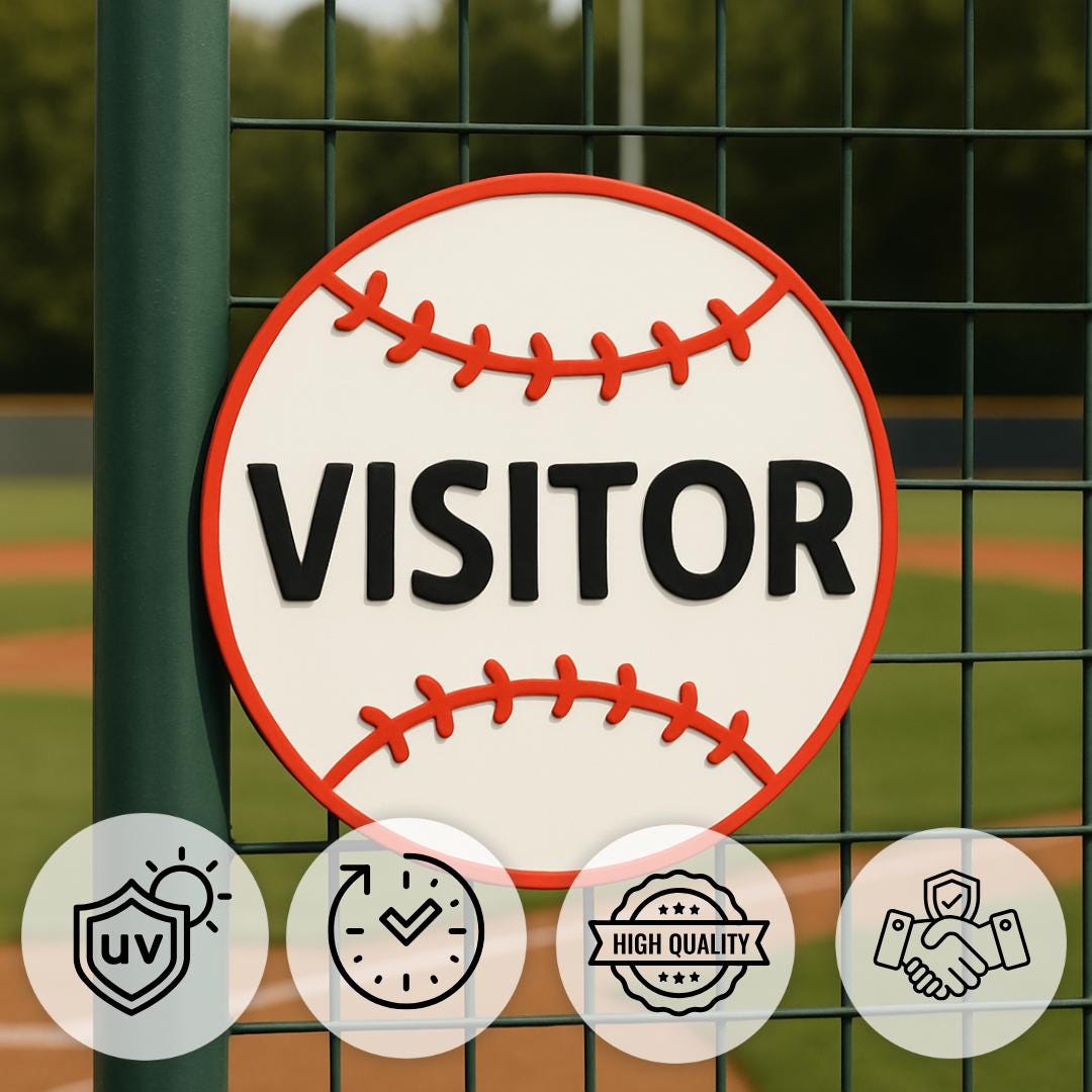 Baseball Home/Visitor Dugout Sign