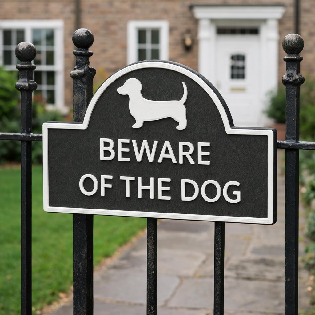 Beware of Dog Yard Sign – Outdoor Warning