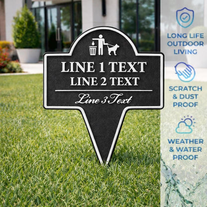 Dog Waste Yard Sign – Pick Up After Dog