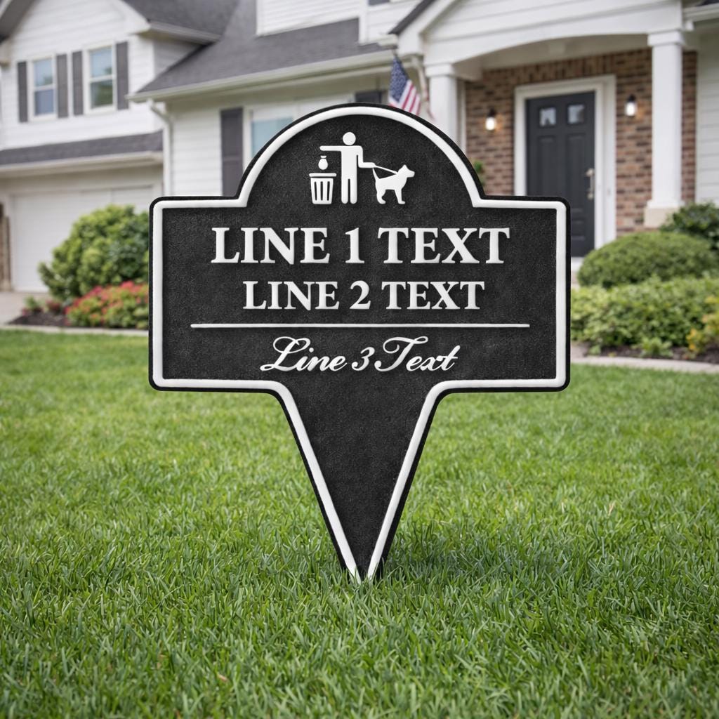 Dog Waste Yard Sign – Pick Up After Dog