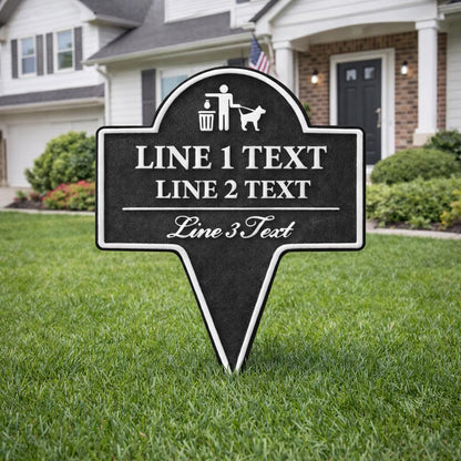 Dog Waste Yard Sign – Pick Up After Dog