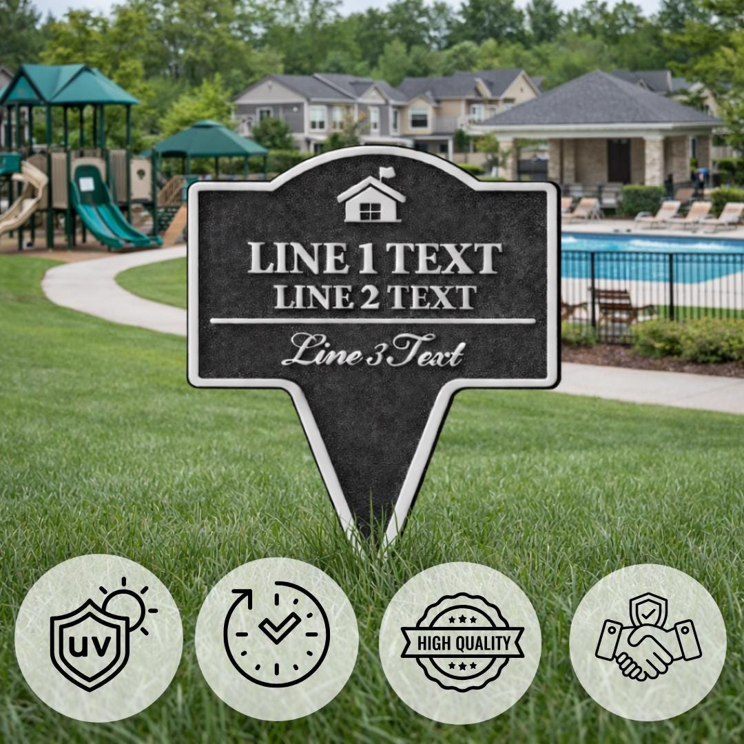 Custom HOA Yard Stake Sign – Personalized Message