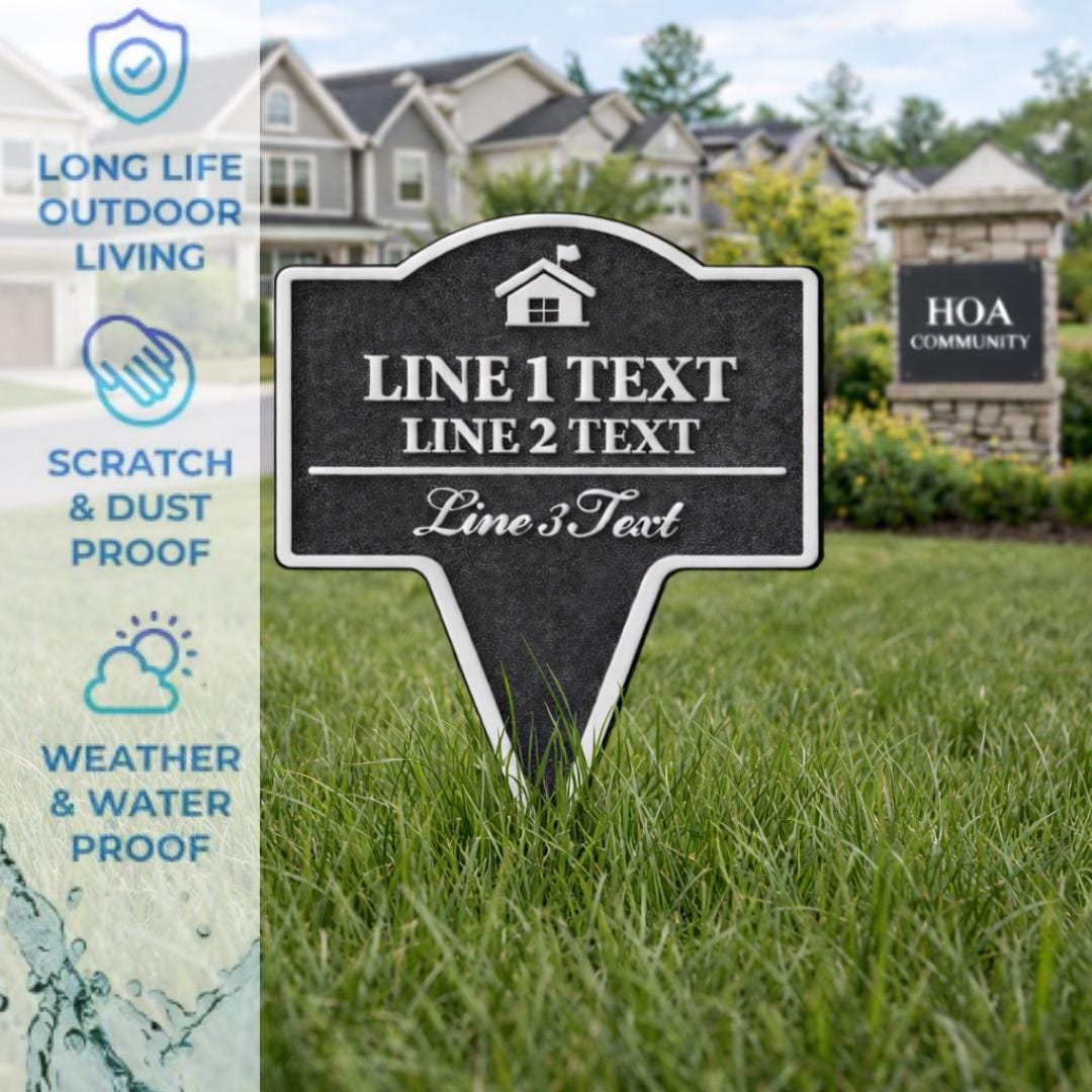Custom HOA Yard Stake Sign – Personalized Message