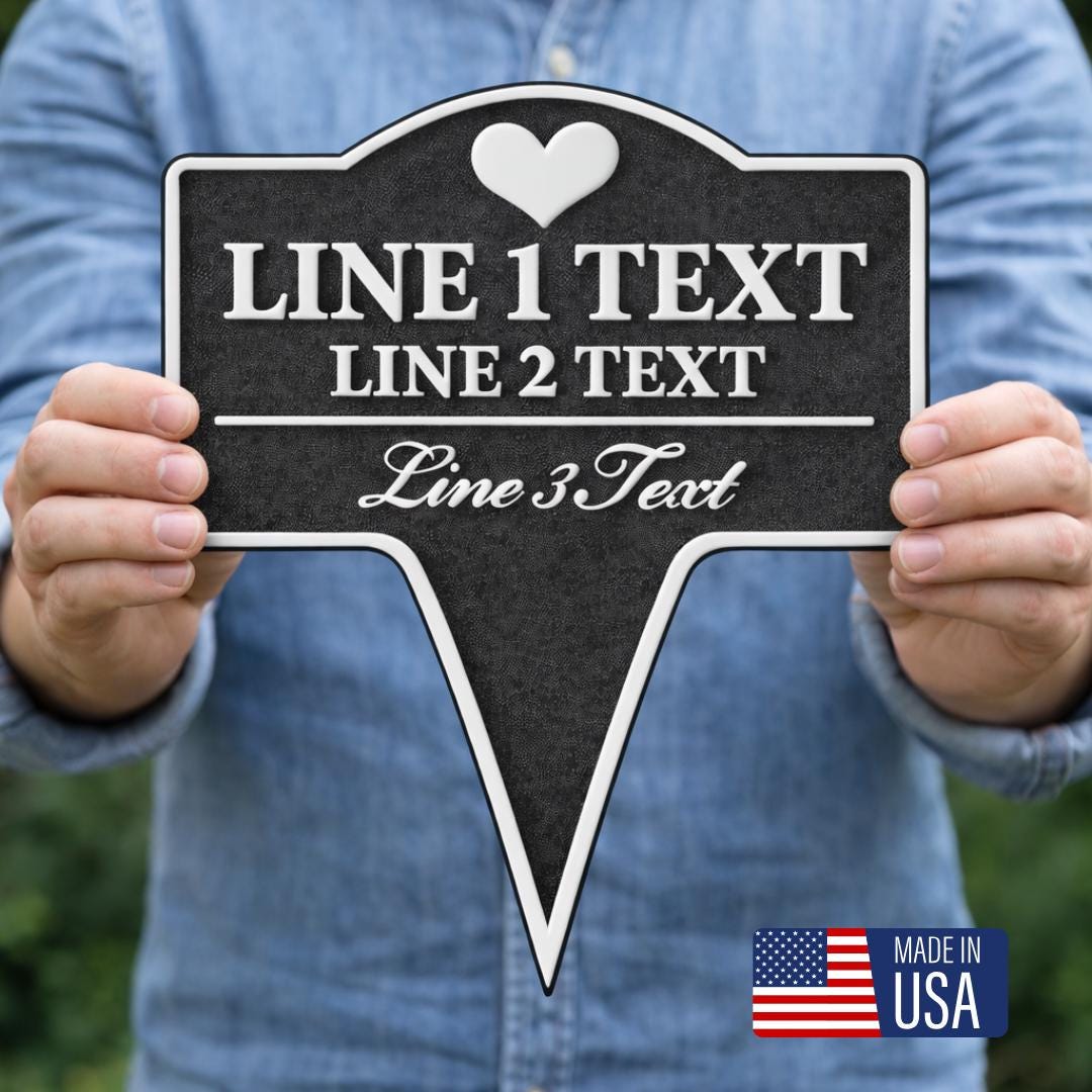 Personalized Heart Yard Stake Sign