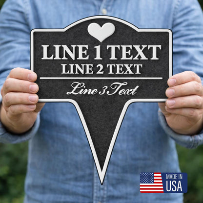 Personalized Heart Yard Stake Sign