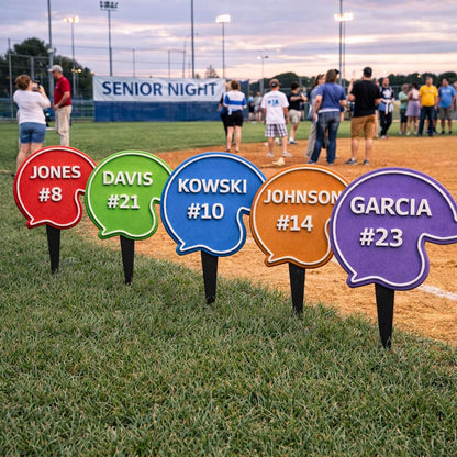 Baseball Helmet Yard Sign – Player Name