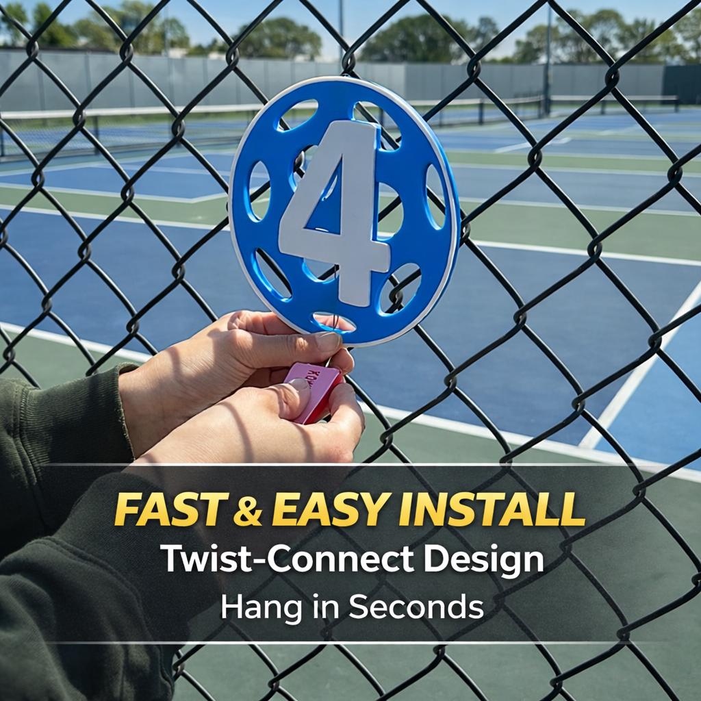 Pickleball Court Number Marker