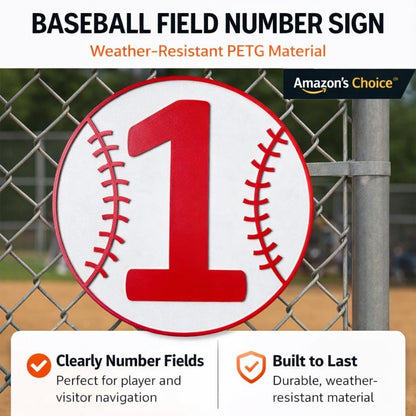 Baseball Field Number Sign – Dugout or Fence