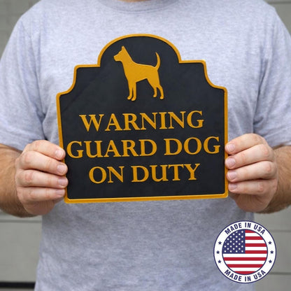 Guard Dog on Duty Sign – Fence or Gate