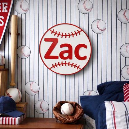 Personalized Baseball Name Sign