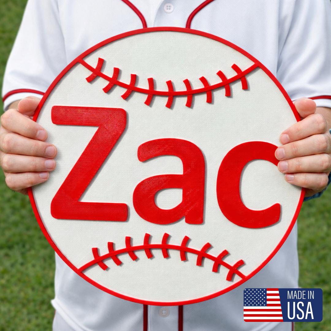 Personalized Baseball Name Sign