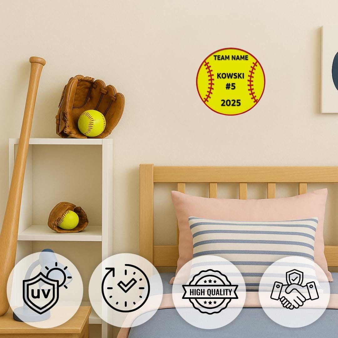 Personalized Softball Team Sign – Custom Decor