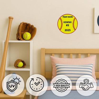 Personalized Softball Team Sign – Custom Decor